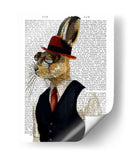 Horatio Hare En Chaleco Periódico - Fab Funky | Cuadro decorativo de Canvas Lab