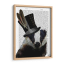 Steampunk Badger En El Sombrero De Copa - Fab Funky | Cuadro decorativo de Canvas Lab