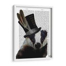 Steampunk Badger En El Sombrero De Copa - Fab Funky | Cuadro decorativo de Canvas Lab
