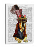 Basset Hound Steampunk Top Hat Goggles - Fab Funky | Cuadro decorativo de Canvas Lab