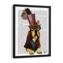 Basset Hound Steampunk Top Hat Goggles - Fab Funky | Cuadro decorativo de Canvas Lab