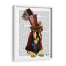 Basset Hound Steampunk Top Hat Goggles - Fab Funky | Cuadro decorativo de Canvas Lab