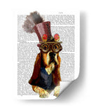 Basset Hound Steampunk Top Hat Goggles - Fab Funky | Cuadro decorativo de Canvas Lab