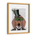 Gafas Verdes De Dachshund Sombrero De Copa - Fab Funky | Cuadro decorativo de Canvas Lab