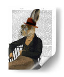 Horatio Hare En Silla Periódico - Fab Funky | Cuadro decorativo de Canvas Lab