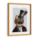 Phileas Feline Steampunk Gato Y Sombrero De Copa - Fab Funky | Cuadro decorativo de Canvas Lab
