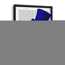 Gato Gris Con Sombrero De Copa Azul Y Bigote Azul. - Fab Funky | Cuadro decorativo de Canvas Lab