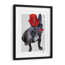 Bulldog Francés Con Sombrero De Copa Rojo Y Bigote - Fab Funky | Cuadro decorativo de Canvas Lab