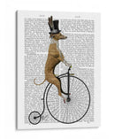 Greyhound En Bicicleta Negra De Penny Farthing - Fab Funky | Cuadro decorativo de Canvas Lab