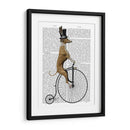 Greyhound En Bicicleta Negra De Penny Farthing - Fab Funky | Cuadro decorativo de Canvas Lab