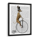 Greyhound En Bicicleta Negra De Penny Farthing - Fab Funky | Cuadro decorativo de Canvas Lab