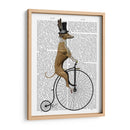 Greyhound En Bicicleta Negra De Penny Farthing - Fab Funky | Cuadro decorativo de Canvas Lab