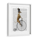 Greyhound En Bicicleta Negra De Penny Farthing - Fab Funky | Cuadro decorativo de Canvas Lab