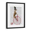Greyhound En La Bicicleta Roja De Penny Farthing - Fab Funky | Cuadro decorativo de Canvas Lab