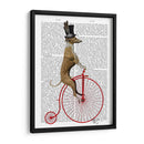 Greyhound En La Bicicleta Roja De Penny Farthing - Fab Funky | Cuadro decorativo de Canvas Lab