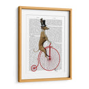 Greyhound En La Bicicleta Roja De Penny Farthing - Fab Funky | Cuadro decorativo de Canvas Lab