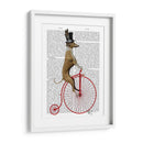 Greyhound En La Bicicleta Roja De Penny Farthing - Fab Funky | Cuadro decorativo de Canvas Lab