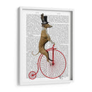 Greyhound En La Bicicleta Roja De Penny Farthing - Fab Funky | Cuadro decorativo de Canvas Lab