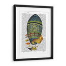 Globo De Aire Caliente Cilíndrico Azul - Fab Funky | Cuadro decorativo de Canvas Lab