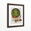Globo De Aire Caliente Verde - Fab Funky | Cuadro decorativo de Canvas Lab
