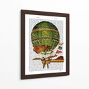 Globo De Aire Caliente Verde - Fab Funky | Cuadro decorativo de Canvas Lab