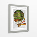 Globo De Aire Caliente Verde - Fab Funky | Cuadro decorativo de Canvas Lab