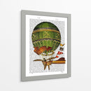 Globo De Aire Caliente Verde - Fab Funky | Cuadro decorativo de Canvas Lab