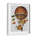 Globo De Aire Caliente Con Banderas - Fab Funky | Cuadro decorativo de Canvas Lab