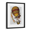 Globo De Aire Caliente Oro Con Banderas - Fab Funky | Cuadro decorativo de Canvas Lab