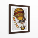 Globo De Aire Caliente Oro Con Banderas - Fab Funky | Cuadro decorativo de Canvas Lab