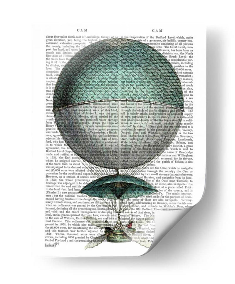Vaisseau Volant Hot Air Globo - Fab Funky | Cuadro decorativo de Canvas Lab