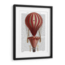 Globo De Aire Caliente Escalonado Imprimir Rojo - Fab Funky | Cuadro decorativo de Canvas Lab