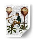 Viaje A La Lune Balloon De Aire Caliente - Fab Funky | Cuadro decorativo de Canvas Lab