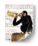 Mono Jugando Trompeta - Fab Funky | Cuadro decorativo de Canvas Lab