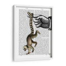 Anillo De Cola Lemur En El Dedo - Fab Funky | Cuadro decorativo de Canvas Lab
