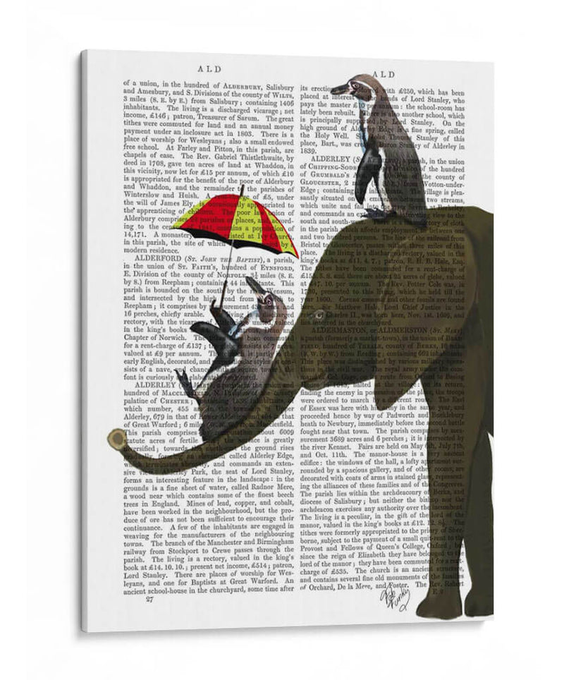 Elefante Y Pingüino - Fab Funky | Cuadro decorativo de Canvas Lab