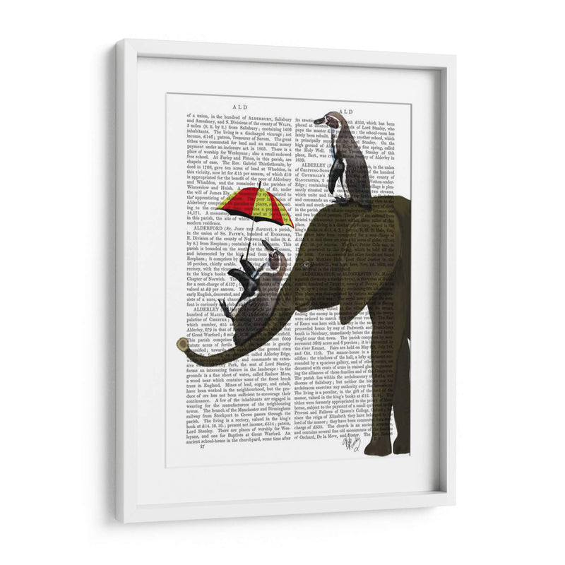 Elefante Y Pingüino - Fab Funky | Cuadro decorativo de Canvas Lab