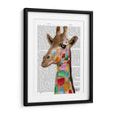 Jirafa Multicolor Periódico - Fab Funky | Cuadro decorativo de Canvas Lab