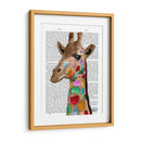 Jirafa Multicolor Periódico - Fab Funky | Cuadro decorativo de Canvas Lab