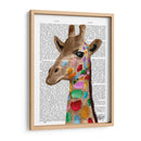 Jirafa Multicolor Periódico - Fab Funky | Cuadro decorativo de Canvas Lab
