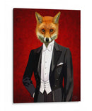 Fox En Retrato De Traje De Noche - Fab Funky | Cuadro decorativo de Canvas Lab