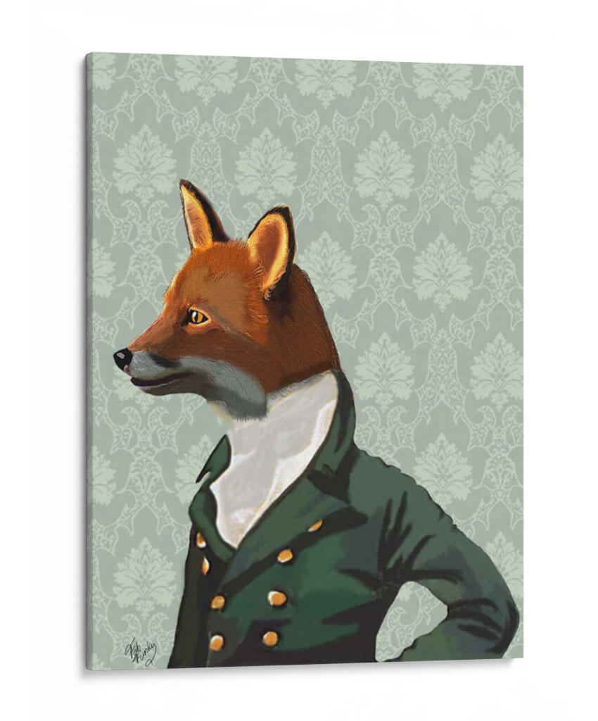 Retrato De Dandy Fox - Fab Funky | Cuadro decorativo de Canvas Lab