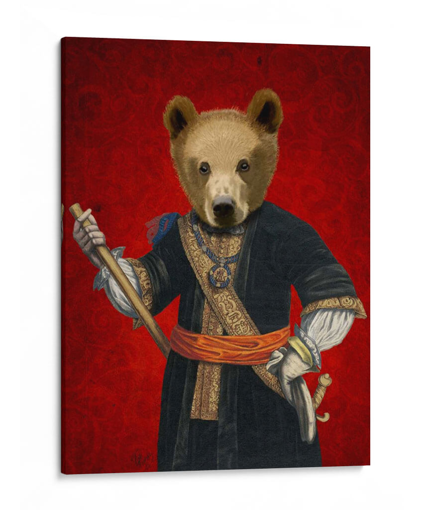 Oso En Túnicas Azules - Fab Funky | Cuadro decorativo de Canvas Lab