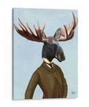Alces En Traje Retrato - Fab Funky | Cuadro decorativo de Canvas Lab