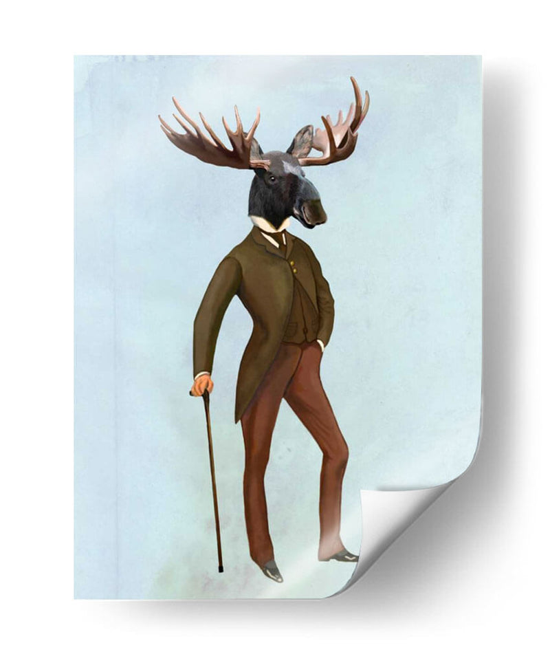 Alces En Traje Completo - Fab Funky | Cuadro decorativo de Canvas Lab