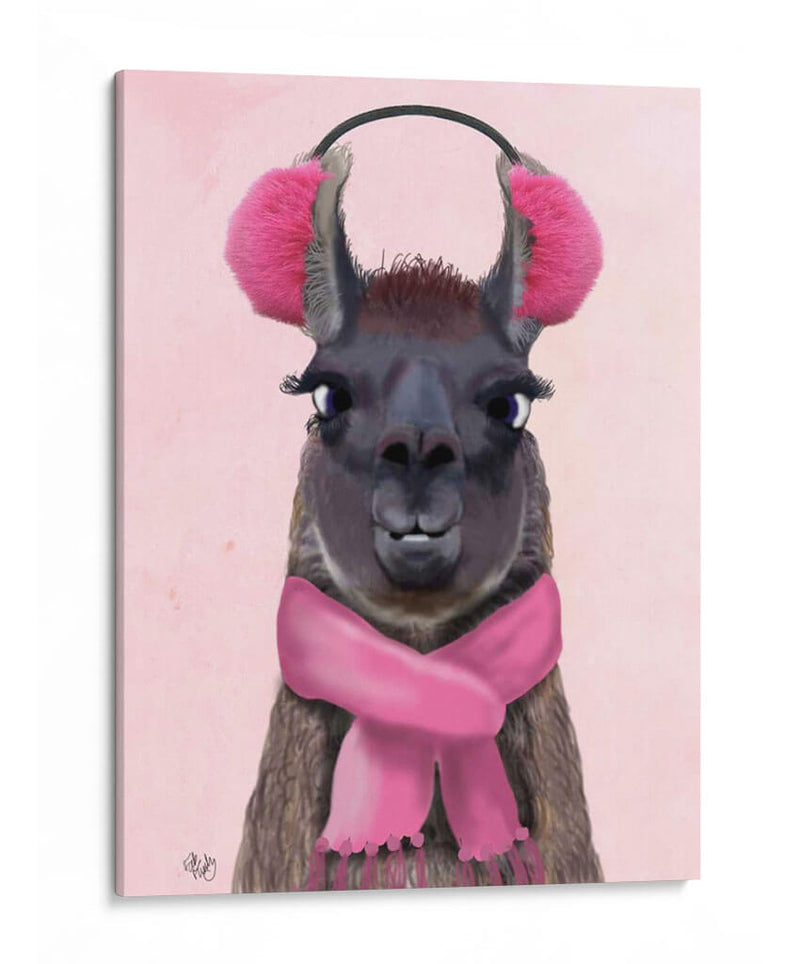 Chilly Llama Pink - Fab Funky | Cuadro decorativo de Canvas Lab