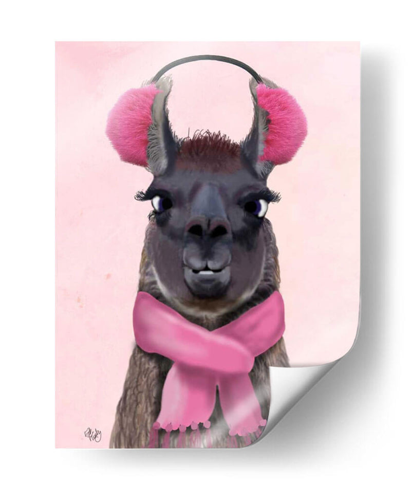 Chilly Llama Pink - Fab Funky | Cuadro decorativo de Canvas Lab