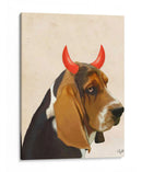 Little Diablo Basset Hound - Fab Funky | Cuadro decorativo de Canvas Lab