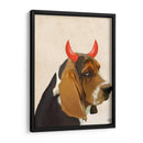 Little Diablo Basset Hound - Fab Funky | Cuadro decorativo de Canvas Lab