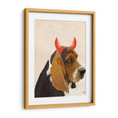 Little Diablo Basset Hound - Fab Funky | Cuadro decorativo de Canvas Lab